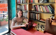 Claire is studying in Florence.
